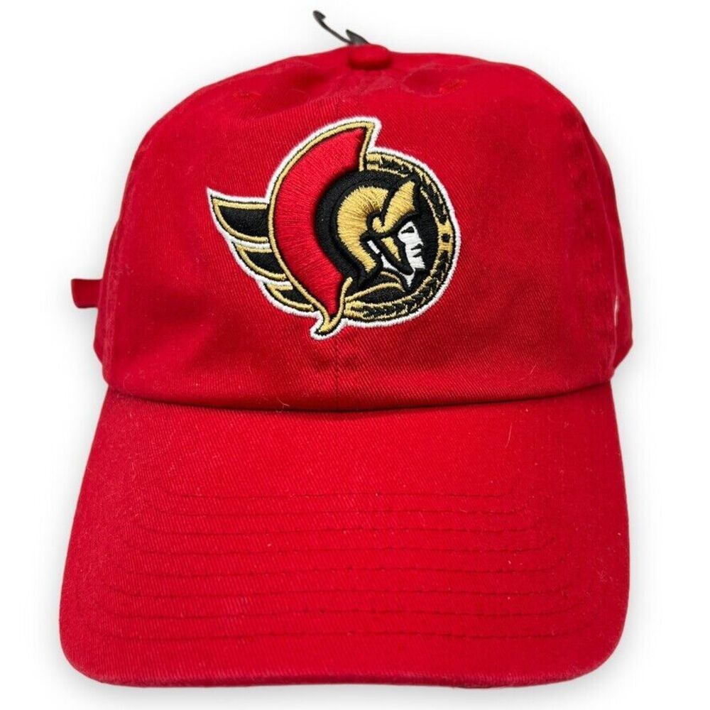 Ottawa Senators Hat Men's Strapback Red Logo 47 Cleanup Cap NHL Hockey
